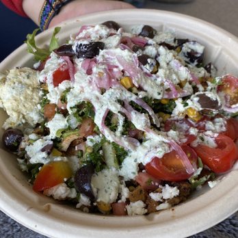 Mezeh - Make your own bowl... chicken, olives, feta, tomato, salad, rice... all the goods. Fresh and delicious! - Mediterranean Near Me - Lake Ridge, Virginia Mezeh - Make your own bowl... chicken, olives, feta, tomato, salad, rice... all the goods. Fresh and delicious! - Mediterranean Near Me - Lake Ridge, Virginia