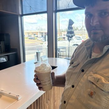 Starbucks - Hubby w/his order, White Chocolate Mocha Frappe - Coffee & Tea Near Me - Hernando, Mississippi Starbucks - Hubby w/his order, White Chocolate Mocha Frappe - Coffee & Tea Near Me - Hernando, Mississippi