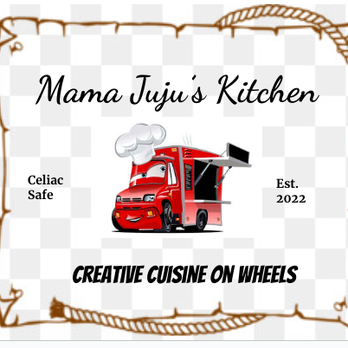 Mama Juju's Kitchen - a red truck with a chef's hat on it - Food Trucks Near Me Mama Juju's Kitchen - a red truck with a chef's hat on it - Food Trucks Near Me