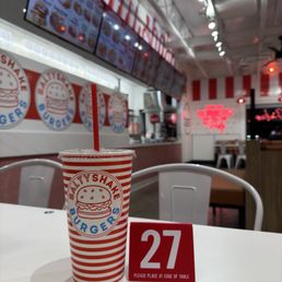Waiting for our meal at what used to be bravo burger, now Salty Shake Burgers
