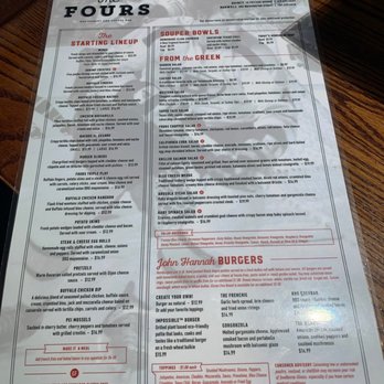 The Fours - Menu - American Near Me - Quincy, Massachusetts