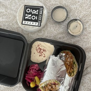 Caffé Noor - I got the Chicken Shawarma Wrap Plate - Mediterranean Near Me - Simi Valley, California Caffé Noor - I got the Chicken Shawarma Wrap Plate - Mediterranean Near Me - Simi Valley, California
