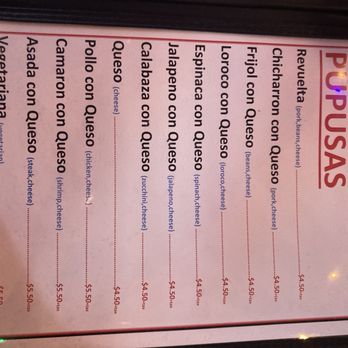 Pupuseria El Kiosco - Popusas prices - Salvadoran Near Me - Long Beach, California