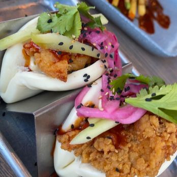 Blockhead Beerworks - Crispy Korean Chicken Bun - Brewpubs Near Me - Valparaiso, Indiana Blockhead Beerworks - Crispy Korean Chicken Bun - Brewpubs Near Me - Valparaiso, Indiana