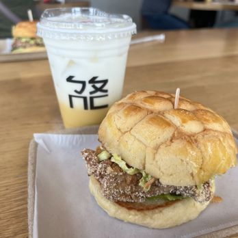 Bopomofo Cafe - Taiwanese Fried Chicken Sandwich and Strawberry Cornmilk - Bubble Tea Near Me - Artesia, California Bopomofo Cafe - Taiwanese Fried Chicken Sandwich and Strawberry Cornmilk - Bubble Tea Near Me - Artesia, California