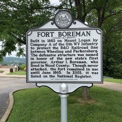 Fort Boreman Historical Park - Civil War sign to signify the fort's location.
