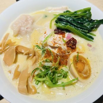 Ryori Lab - Traditional ramen with spinach and bamboo shoots added - Steakhouses Near Me - Houston, Texas