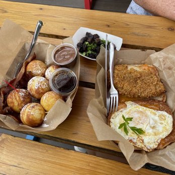 Katalina's - Pancake balls and chicken sandwich - Breakfast & Brunch Near Me - Columbus, Ohio