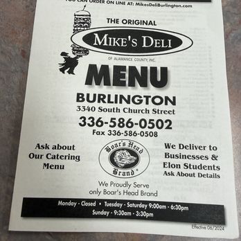 Mike's Deli - Menu - Delis Near Me - Burlington, North Carolina Mike's Deli - Menu - Delis Near Me - Burlington, North Carolina