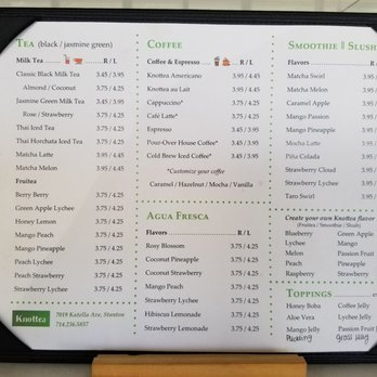 Knottea Cafe House - Menu - Coffee & Tea Near Me - Stanton, California Knottea Cafe House - Menu - Coffee & Tea Near Me - Stanton, California