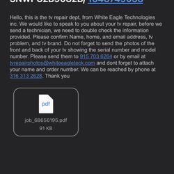 White Eagle Technology - First email
