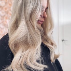 Catherine Lizbeth Hair and Makeup Artist - Bounce - Adding thickness and length using nano ring hair extensions.