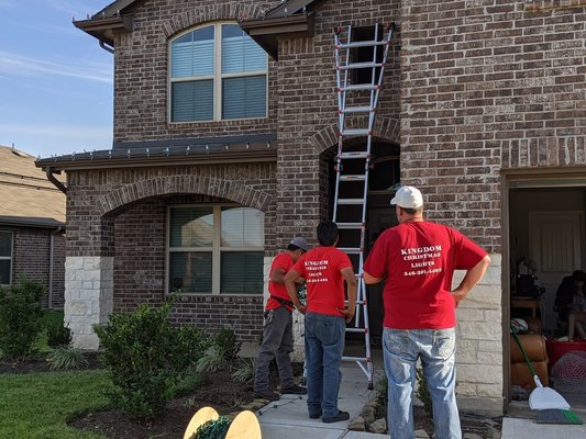 Photo of Kingdom Roof and Fence - Plantersville, TX, US. Christmas Light Installation with Kingdom Christmas Lights