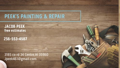 Slide of Peeks painting and repair