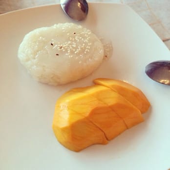 Anothai Cuisine - Sticky rice and mango dessert. Good portion after a full meal. - Thai Near Me - Houston, Texas Anothai Cuisine - Sticky rice and mango dessert. Good portion after a full meal. - Thai Near Me - Houston, Texas