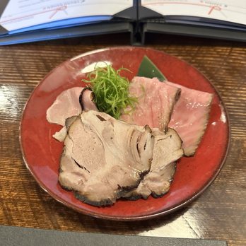 MENSHO - Three meat app. Skip this if you get the signature bowl bc all three come on top of that ramen. - Ramen Near Me - Walnut Creek, California MENSHO - Three meat app. Skip this if you get the signature bowl bc all three come on top of that ramen. - Ramen Near Me - Walnut Creek, California