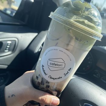 Cafe Tori - Matcha Dalgona w/ Coffee Jelly - Desserts Near Me - Bakersfield, California