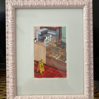 Quick Frames - Sally Nixon art print titled Donut Shop. - Framing Near Me - Los Angeles, California Quick Frames - Sally Nixon art print titled Donut Shop. - Framing Near Me - Los Angeles, California