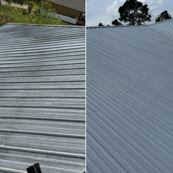 TJG Pressure Washing - Metal roofing before and after - Pressure Washers Near Me TJG Pressure Washing - Metal roofing before and after - Pressure Washers Near Me