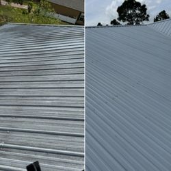 TJG Pressure Washing - Metal roofing before and after