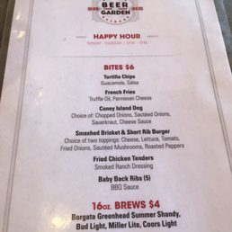 Happy hour menu Happy hour menu