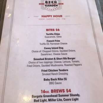 Borgata Beer Garden - Happy hour menu - Beer Gardens Near Me - Atlantic City, New Jersey Borgata Beer Garden - Happy hour menu - Beer Gardens Near Me - Atlantic City, New Jersey