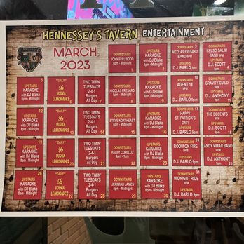 Hennessey's Tavern - 2023 March Entertainment - Bars Near Me - Laguna Beach, California Hennessey's Tavern - 2023 March Entertainment - Bars Near Me - Laguna Beach, California