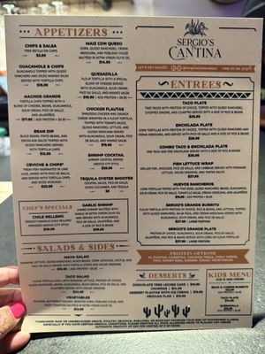Menu photo 2 Sergio's Cantina Lahaina, HI Menu photo 2 Sergio's Cantina Lahaina, HI