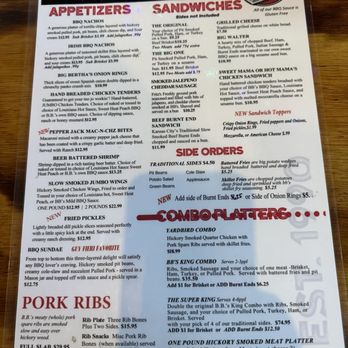 B.B.'s Lawnside BBQ - Menu front - Barbeque Near Me - Kansas City, Missouri