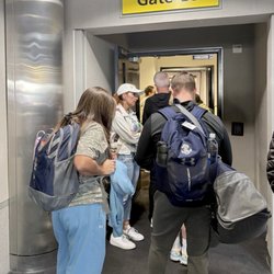 Southwest Airlines - Half of Group 5 is in the boarding process when the gangway is packed!