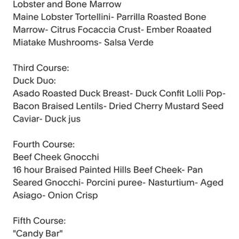 Asado Life - Special menu for chefs table Valentine. - New American Near Me - Saint Augustine, Florida Asado Life - Special menu for chefs table Valentine. - New American Near Me - Saint Augustine, Florida