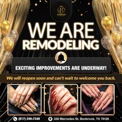Benbrook Nail Bar - Exciting Changes at Benbrook Nail Bar! 

We're currently remodeling our salon to create a more beautiful, comfortable space for you t