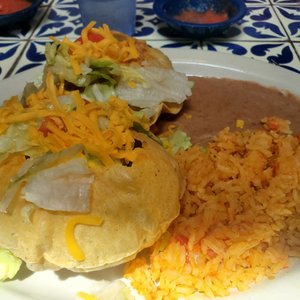 Photo of Tupy's Mexican Food Supreme - Frisco, TX, United States. Puffy chicken tacos.