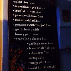 Casa Mediterranea - Tapas menu (they have another menu as well