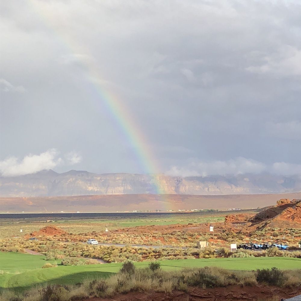 Sand Hollow Resort - Rainbow outside the lobby - Resorts Near Me - Hurricane, Utah Sand Hollow Resort - Rainbow outside the lobby - Resorts Near Me - Hurricane, Utah
