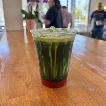 Cafe The Scoop - strawberry matcha - Cafes Near Me - Long Beach, California