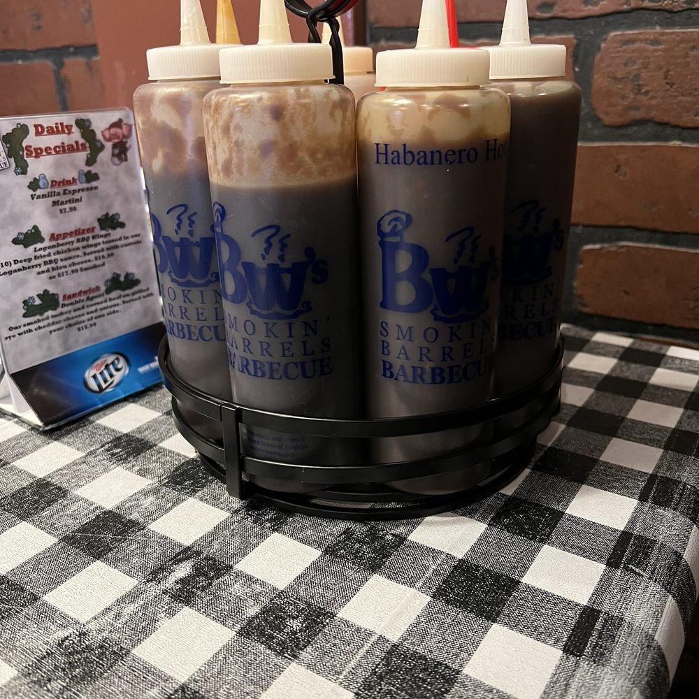 An array of house made BBQ sauces