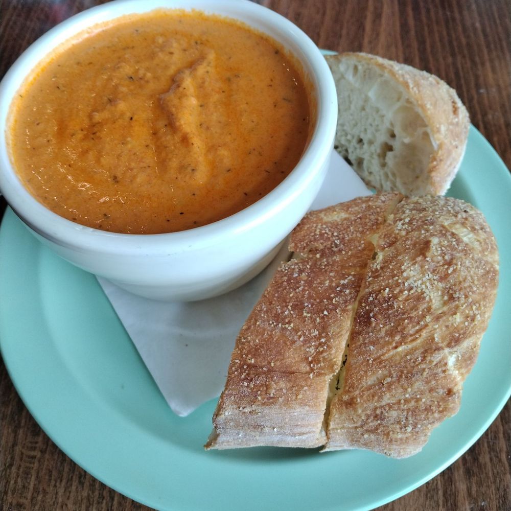 Union Pier Social - Red pepper bisque - Desserts Near Me - Union Pier, Michigan