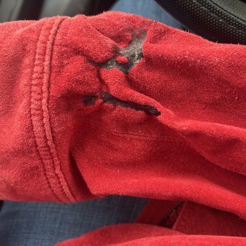 Camel City Cleaners - Red Suede Jacket Damaged by the Dry Cleaners - Laundry Services Near Me - Winston Salem, North Carolina Camel City Cleaners - Red Suede Jacket Damaged by the Dry Cleaners - Laundry Services Near Me - Winston Salem, North Carolina