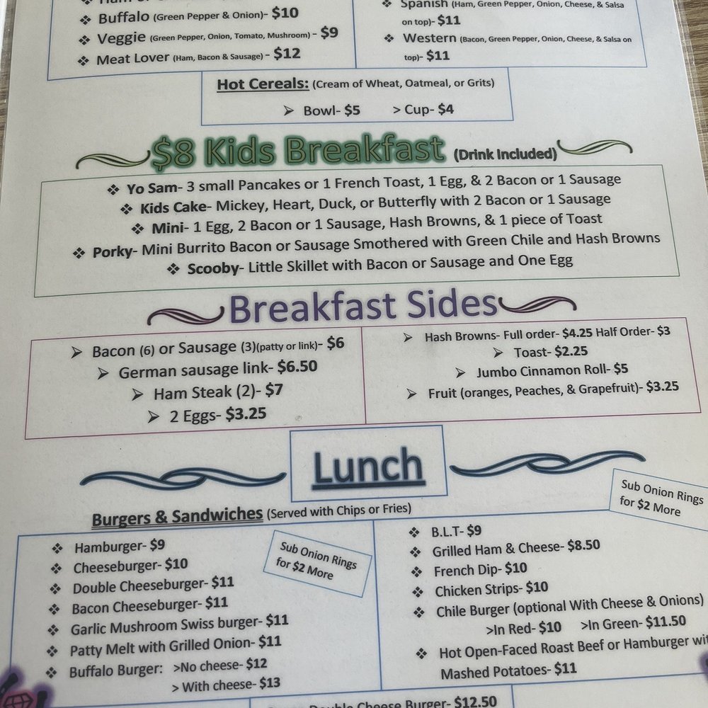 Diamond Horseshoe Restaurant - Menu - Cafes Near Me - Cheyenne, Wyoming