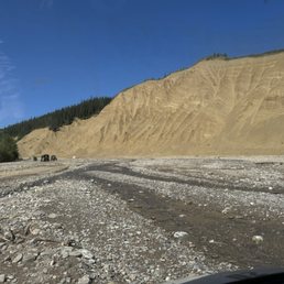 Cool glacial topographic feature and "dry" river bed