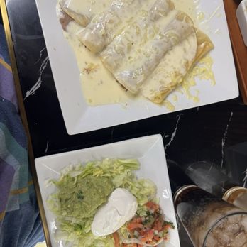 El Patron Cocina Mexicana - Super enchiladas, upgraded to queso on top of all - Mexican Near Me - Tulsa, Oklahoma