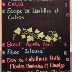 Le menu...