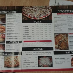 Sarah's Pizza & Subs - Menu (back)