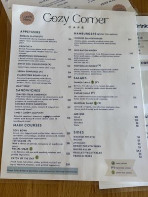 Menu photo 6 Cozy Corner Cafe Cold Spring, NY