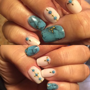 Arete Beauty Spa - Turquoise nails...courtesy of Wendy - Nail Salons Near Me - Flushing, New York Arete Beauty Spa - Turquoise nails...courtesy of Wendy - Nail Salons Near Me - Flushing, New York