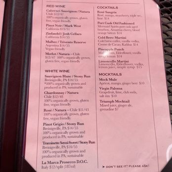 Triumph Brewing Company - Drink menu - Gastropubs Near Me - New Hope, Pennsylvania Triumph Brewing Company - Drink menu - Gastropubs Near Me - New Hope, Pennsylvania