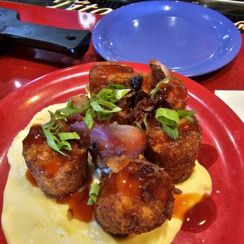 The Friendly Toast - Tots and a delicious cheese sauce - Breakfast & Brunch Near Me - Dedham, Massachusetts