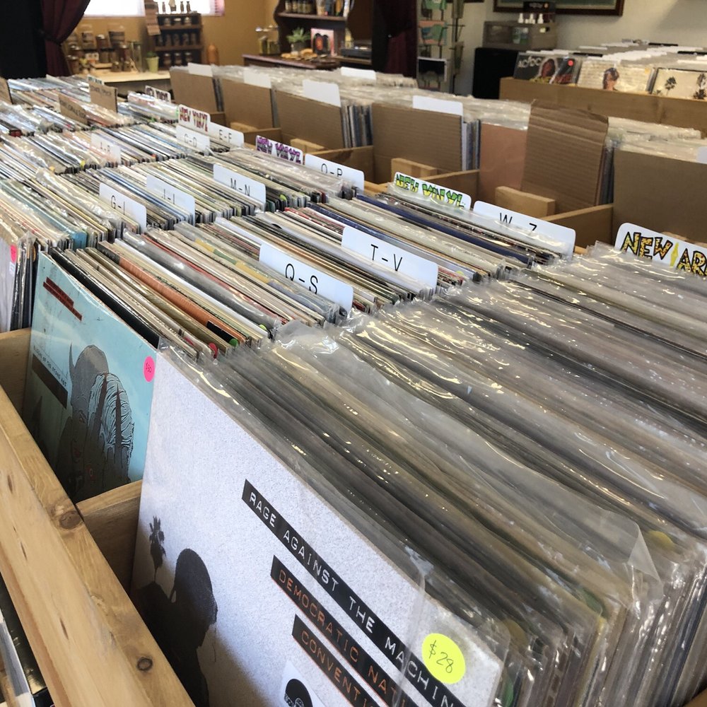Biscuits & Vinyl - Interior of the new arrivals section. - Vinyl Records Near Me - Talent, Oregon