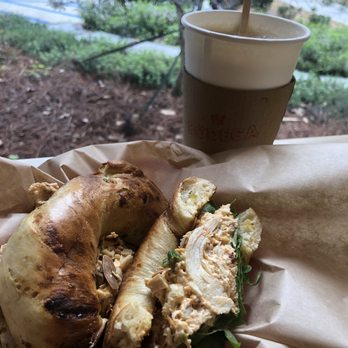 Big Bon Bodega - Chicken Salad on cheddar-jalapeño bagel, delish! - Bagels Near Me - Savannah, Georgia